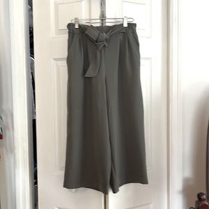 lululemon athletica Olive Green Wide-Leg Pants with Tie Waist
